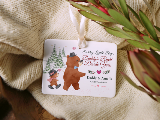 Personalized Daddy and Daughter Christmas Ornament