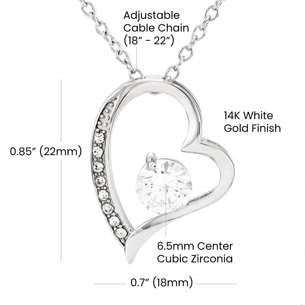 Forever Love Wife Necklace with Heartfelt Message Card