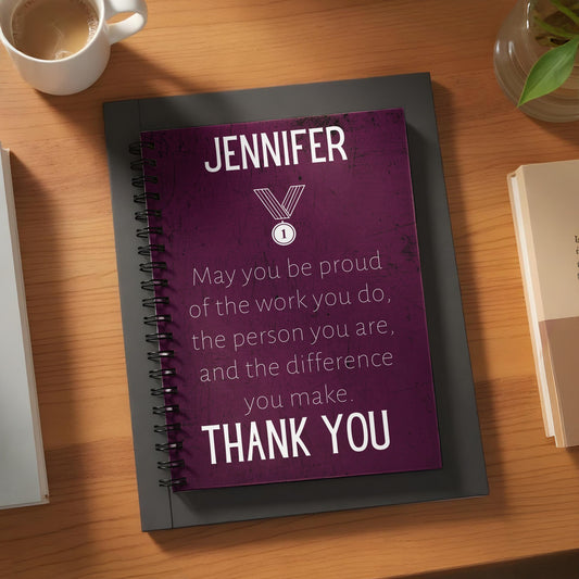 Personalized Thank You Notebook for Employee Appreciation