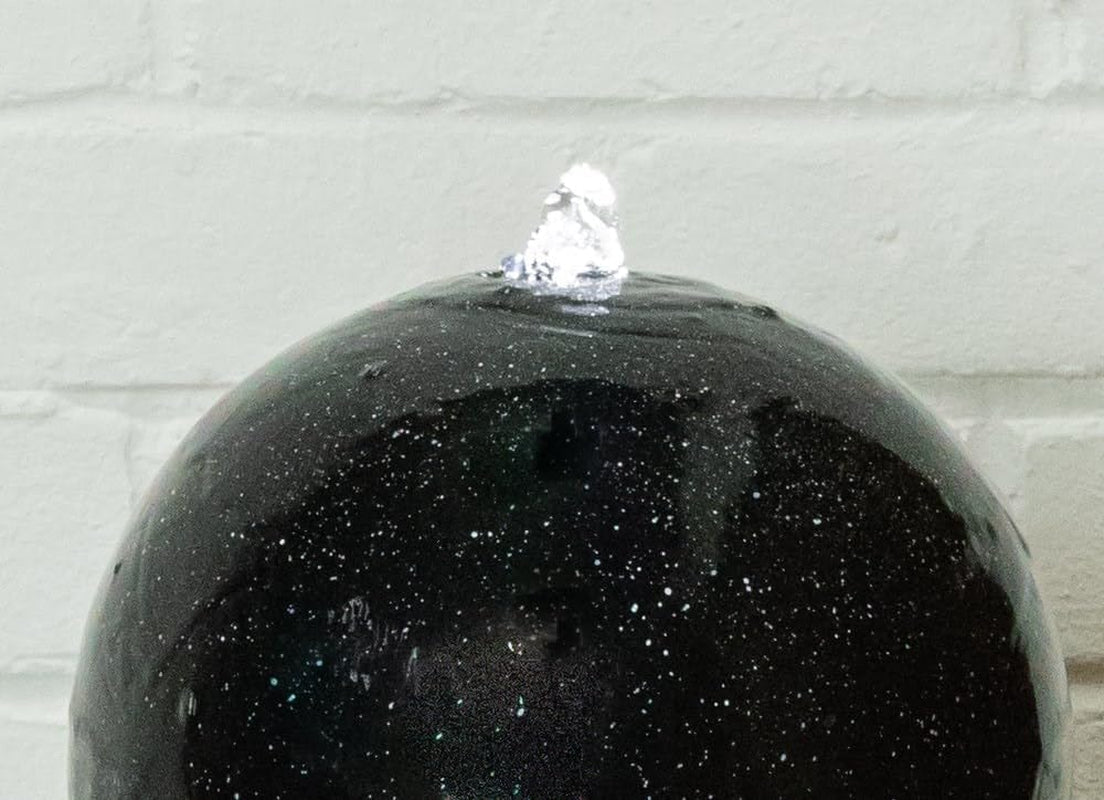 Manila Solar Sphere Water Feature with Lights 82Cm