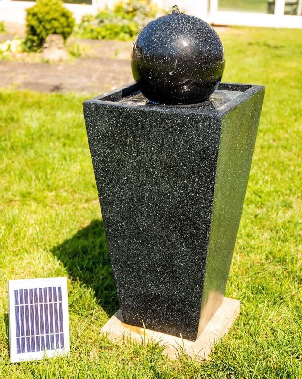 Manila Solar Sphere Water Feature with Lights 82Cm