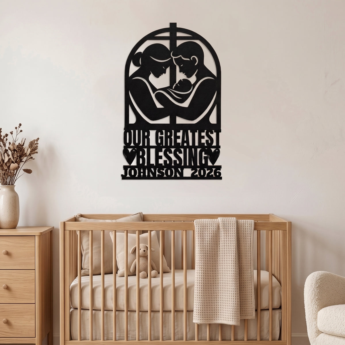 Blessed Family Christian Metal Sign | Our Greatest Blessing