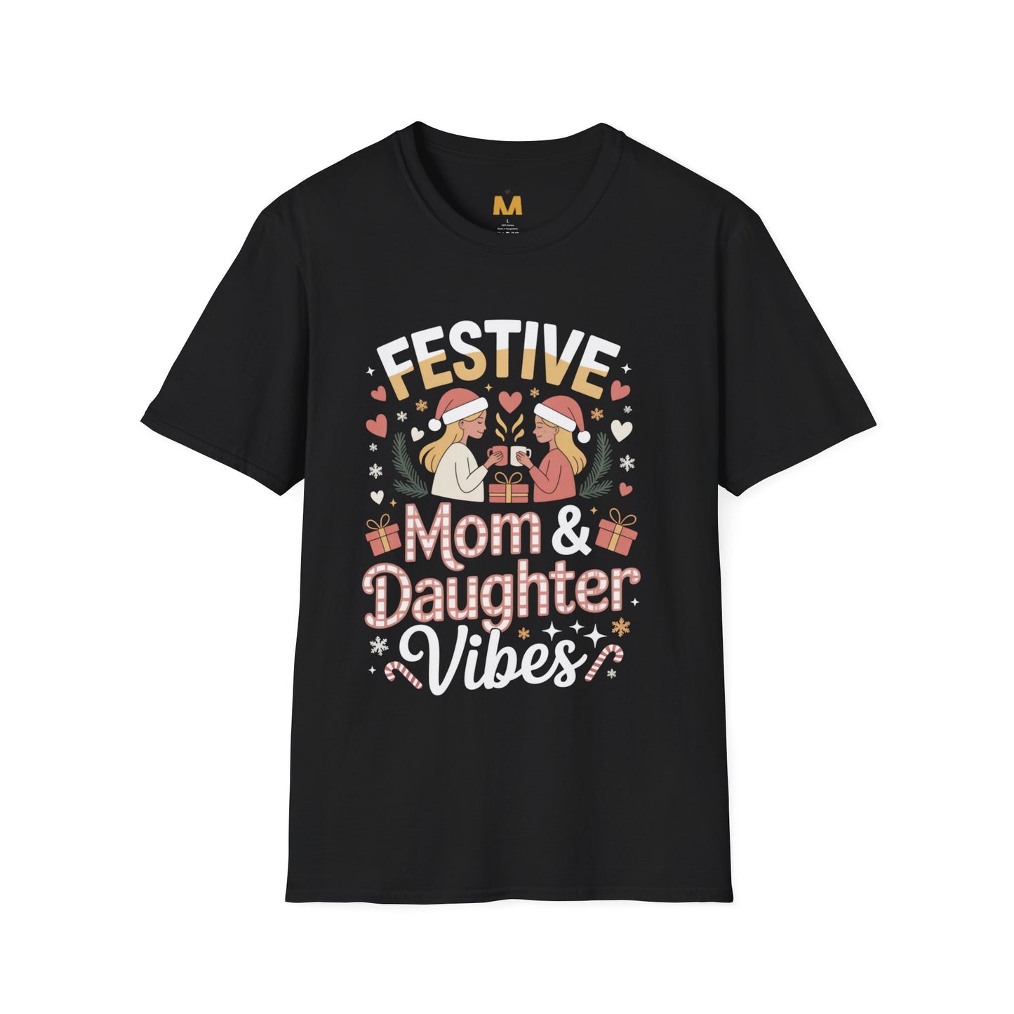 Festive Mom and Daughter Vibes T-Shirt