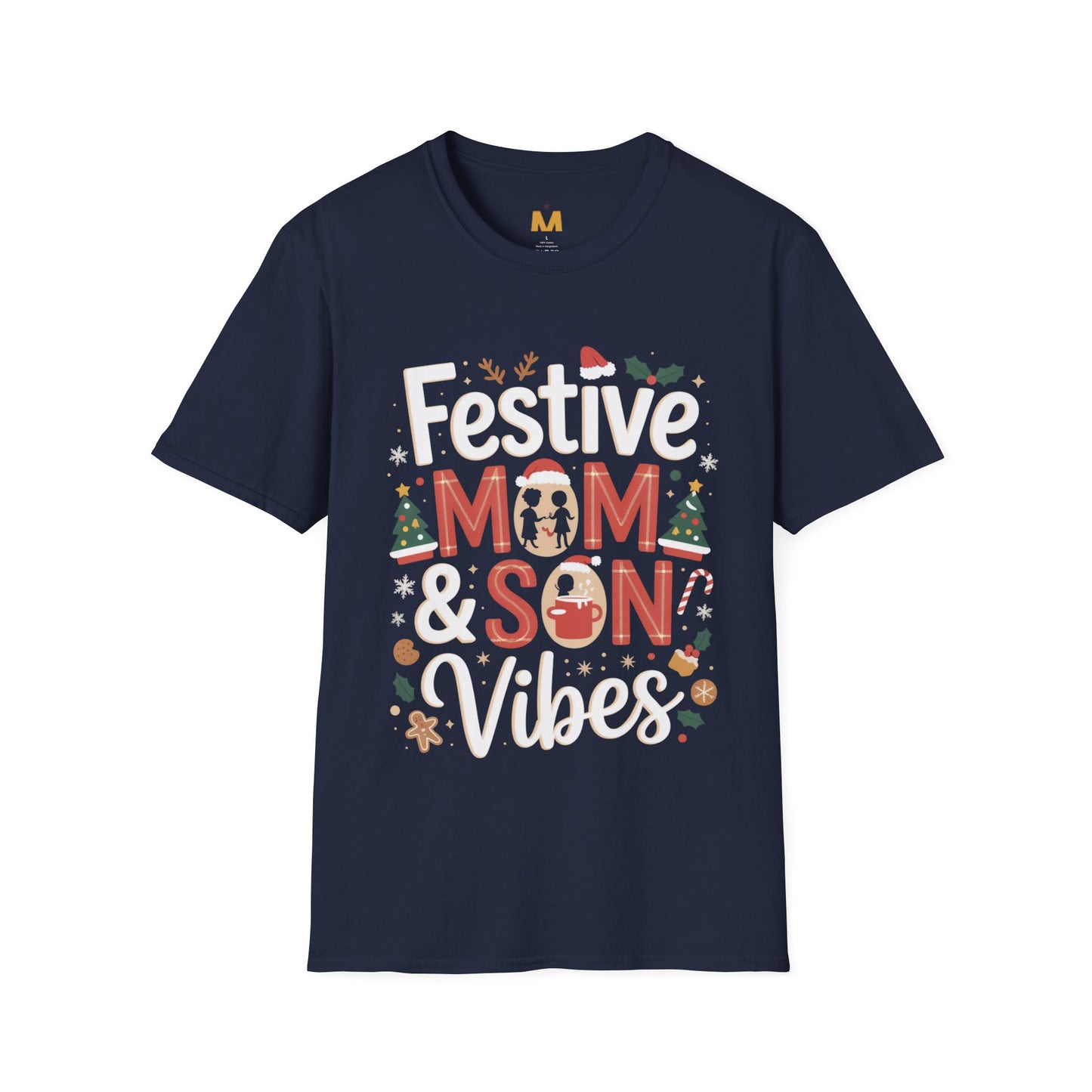 Festive Mom and Son Vibes T-shirt