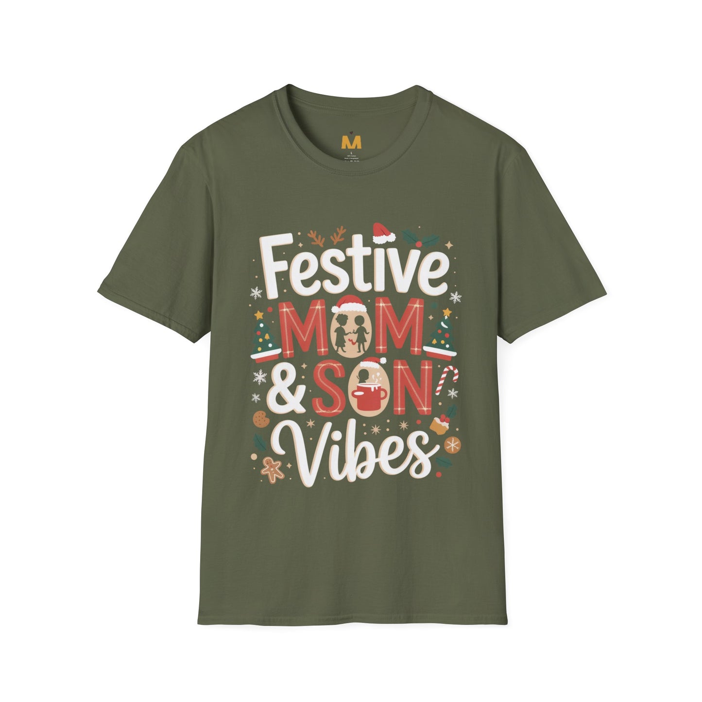 Festive Mom and Son Vibes T-shirt