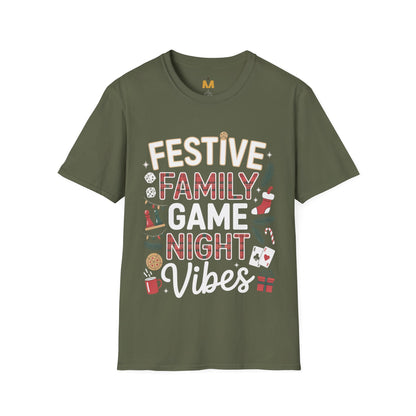 Festive Family Game Night Vibes T-Shirt