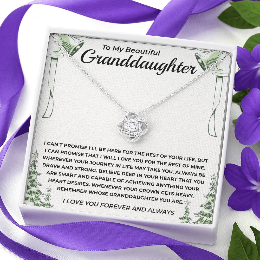 To My Granddaughter - Love Knot Necklace