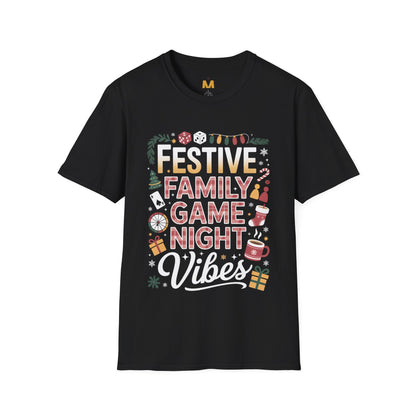 Festive Family Game Night Vibes T-Shirt