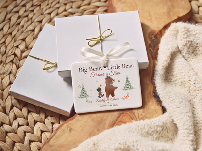 Big Bear Little Bear Personalized Christmas Ornament, Daddy and Son Gift
