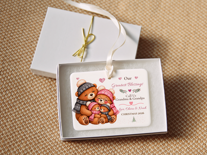 Great Grandma Christmas Ornament, Personalized Great Grandchild Bear Gift