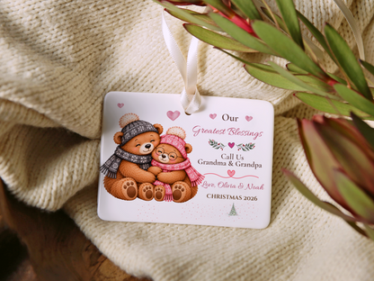 Great Grandma Christmas Ornament, Personalized Great Grandchild Bear Gift