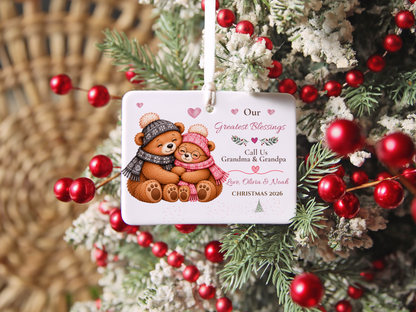 Great Grandma Christmas Ornament, Personalized Great Grandchild Bear Gift