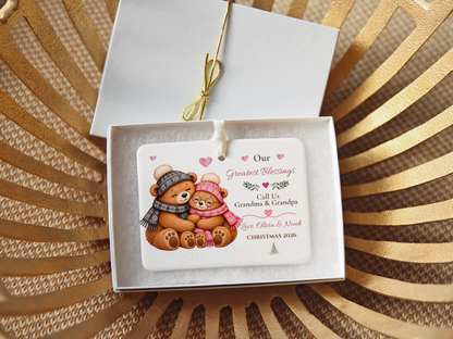 Great Grandma Christmas Ornament, Personalized Great Grandchild Bear Gift