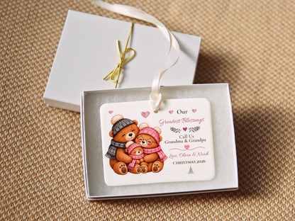 Great Grandma Christmas Ornament, Personalized Great Grandchild Bear Gift