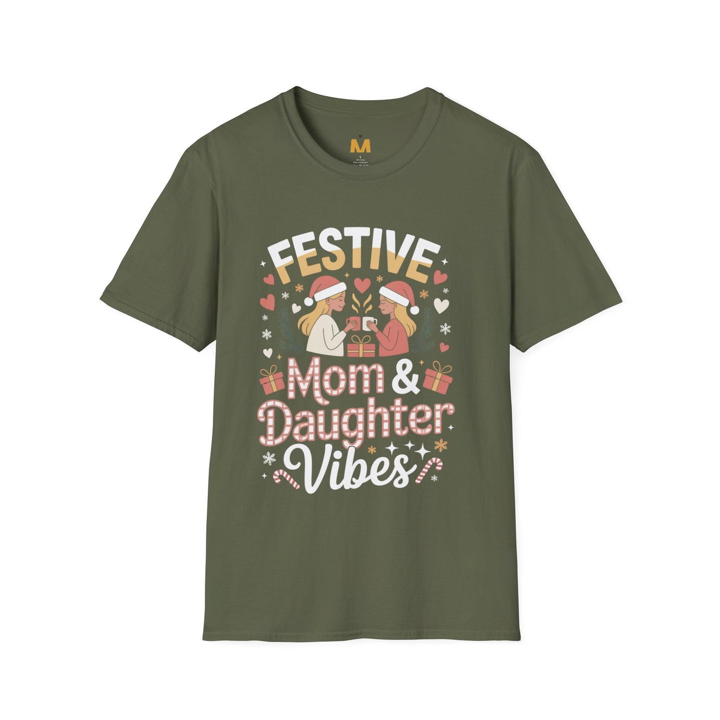 Festive Mom and Daughter Vibes T-Shirt