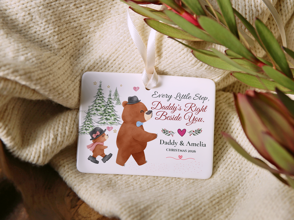Personalized Daddy and Daughter Christmas Ornament