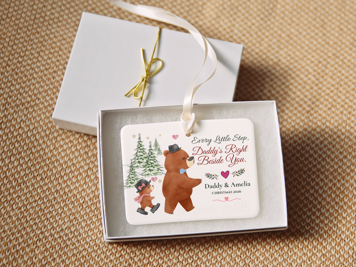 Personalized Daddy and Daughter Christmas Ornament