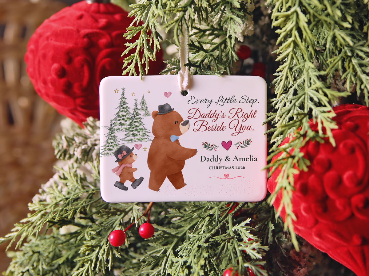 Personalized Daddy and Daughter Christmas Ornament