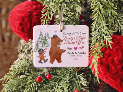 Personalized Daddy and Daughter Christmas Ornament