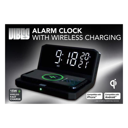 Vibes Alarm Clock with Wireless Charging