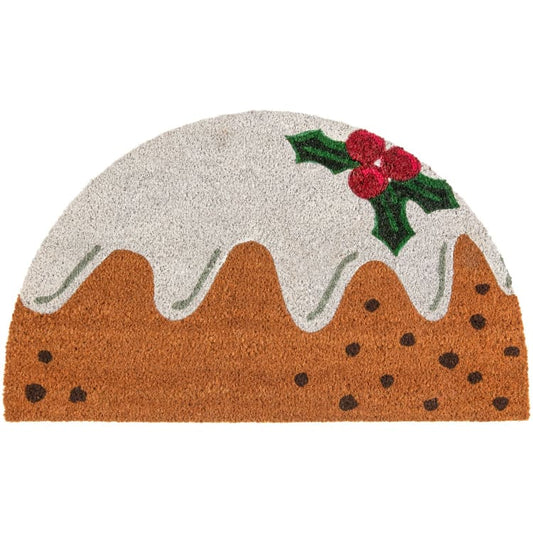 Christmas Pudding Coir Doormat