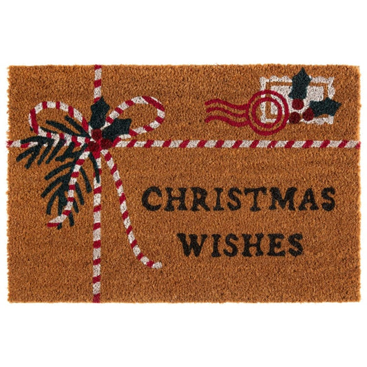 Christmas Stamp Coir Doormat