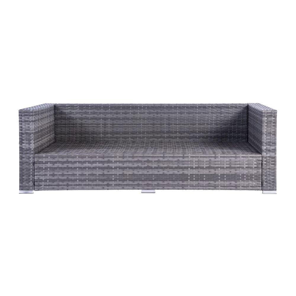 Grey Rattan Garden Corner 4 Seater Furniture Sofa Table Chair Lounge Set Patio