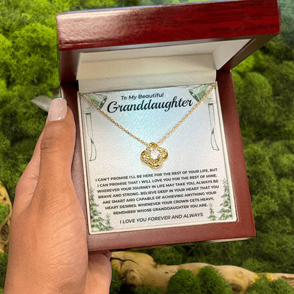 To My Granddaughter - Love Knot Necklace