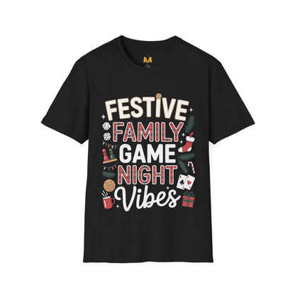 Festive Family Game Night Vibes T-Shirt