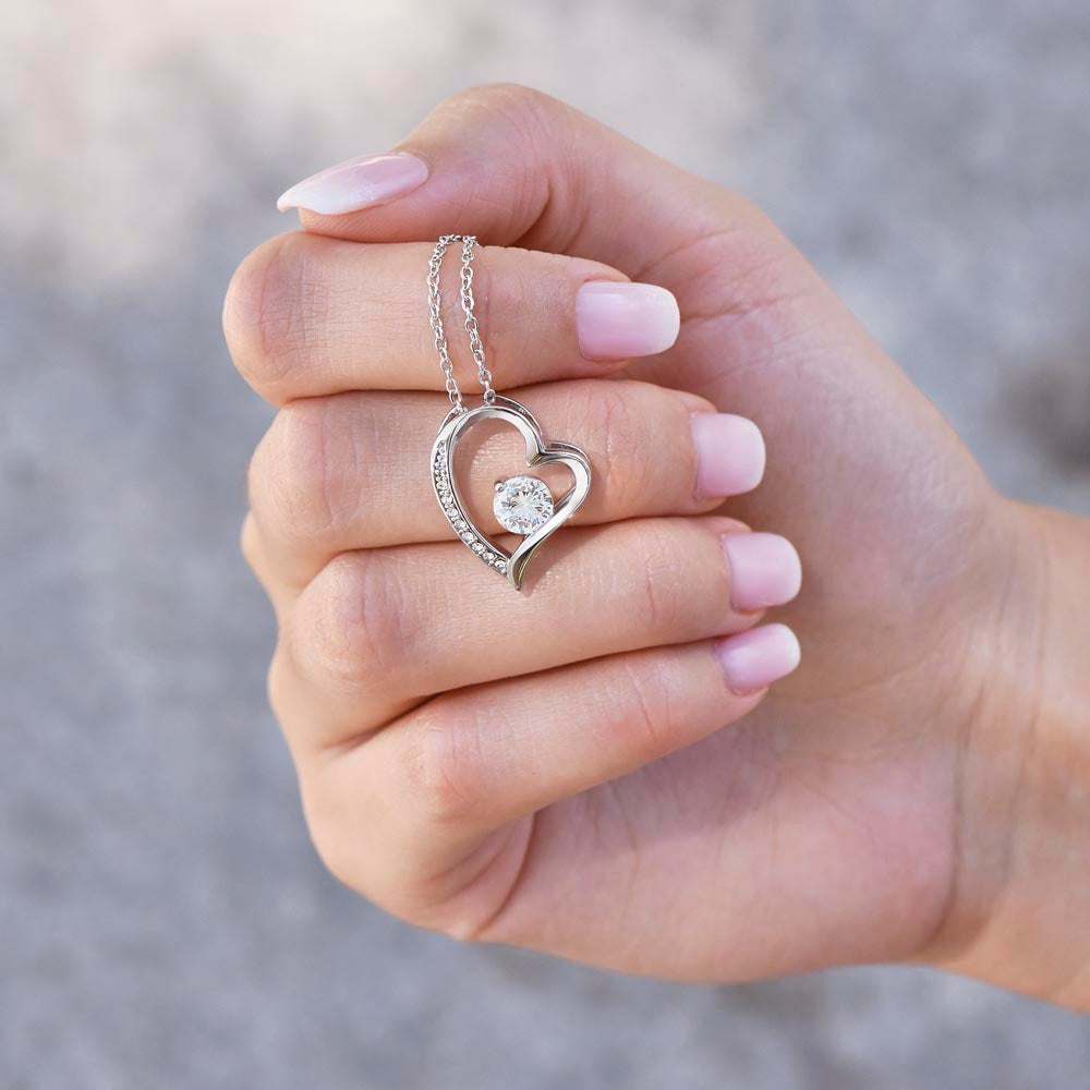 To My Daughter Heart Necklace Gift from Mom