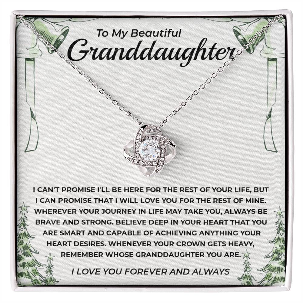 To My Granddaughter - Love Knot Necklace
