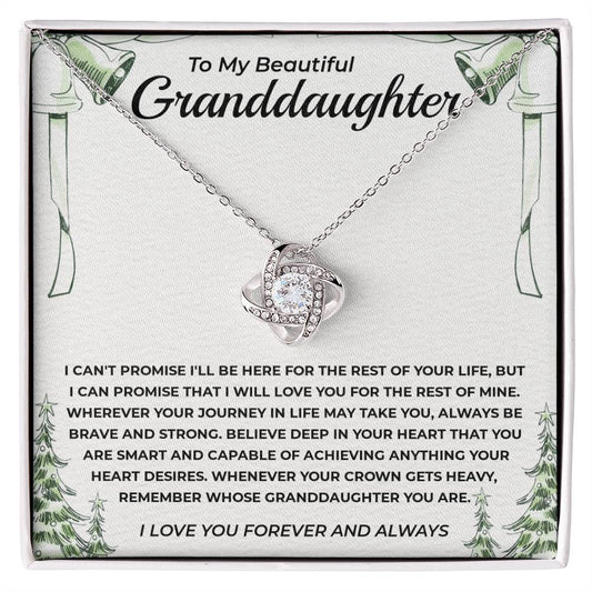 To My Granddaughter - Love Knot Necklace