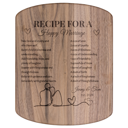 Recipe for Our Happy Ever After Decorative Cutting Board
