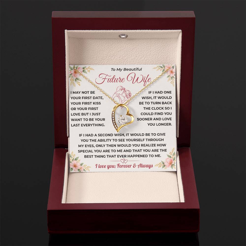 Future Wife Gift, "Best Thing That Ever Happened To me" Heart Necklace