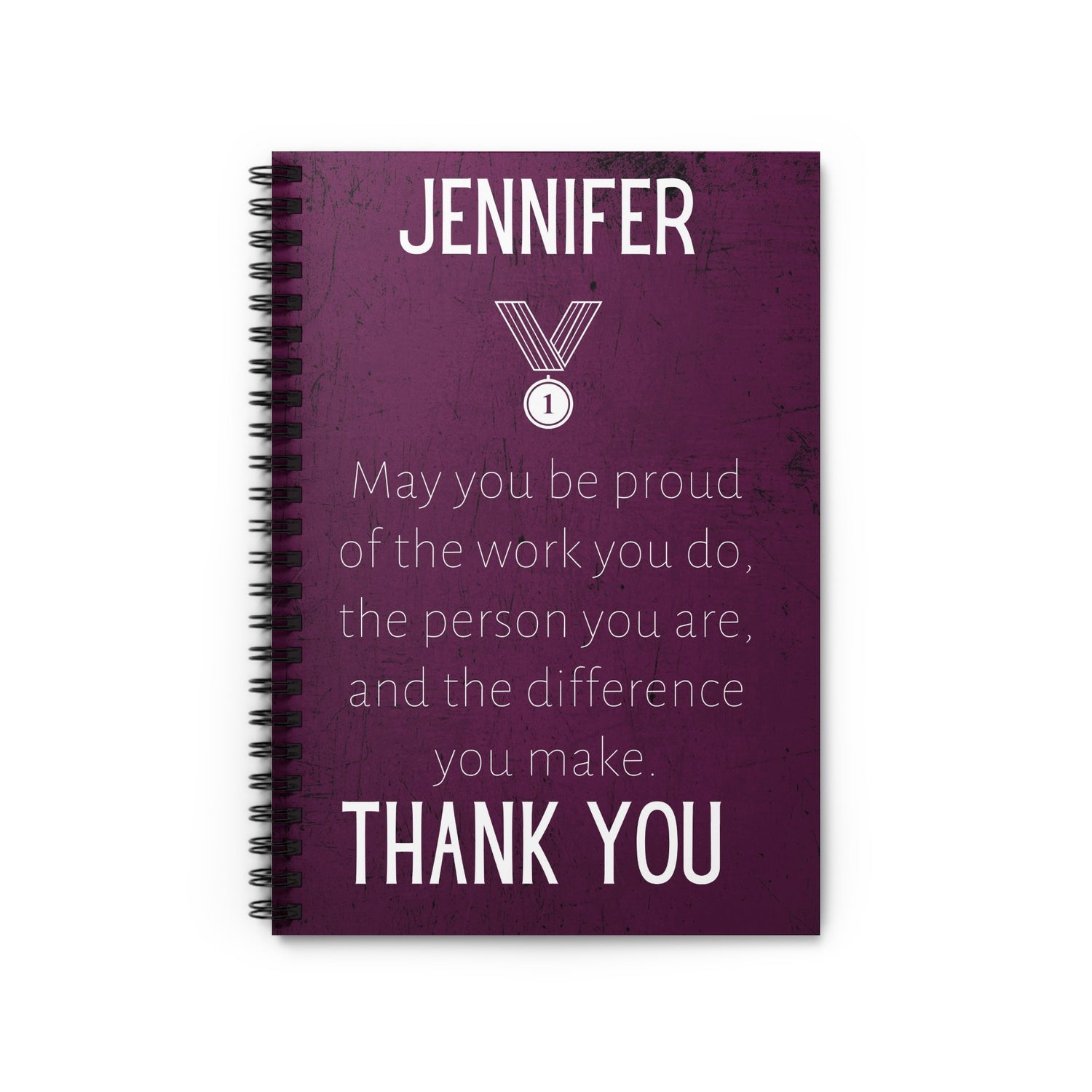 Proud Thank You Journal Notebook with Inspirational Message