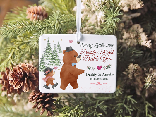 Personalized Daddy and Daughter Christmas Ornament