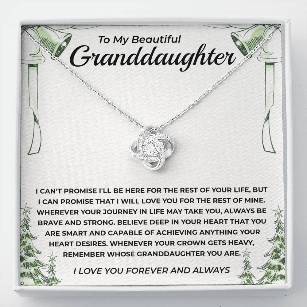 To My Granddaughter - Love Knot Necklace