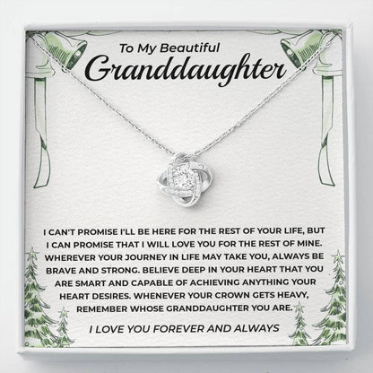 To My Granddaughter - Love Knot Necklace