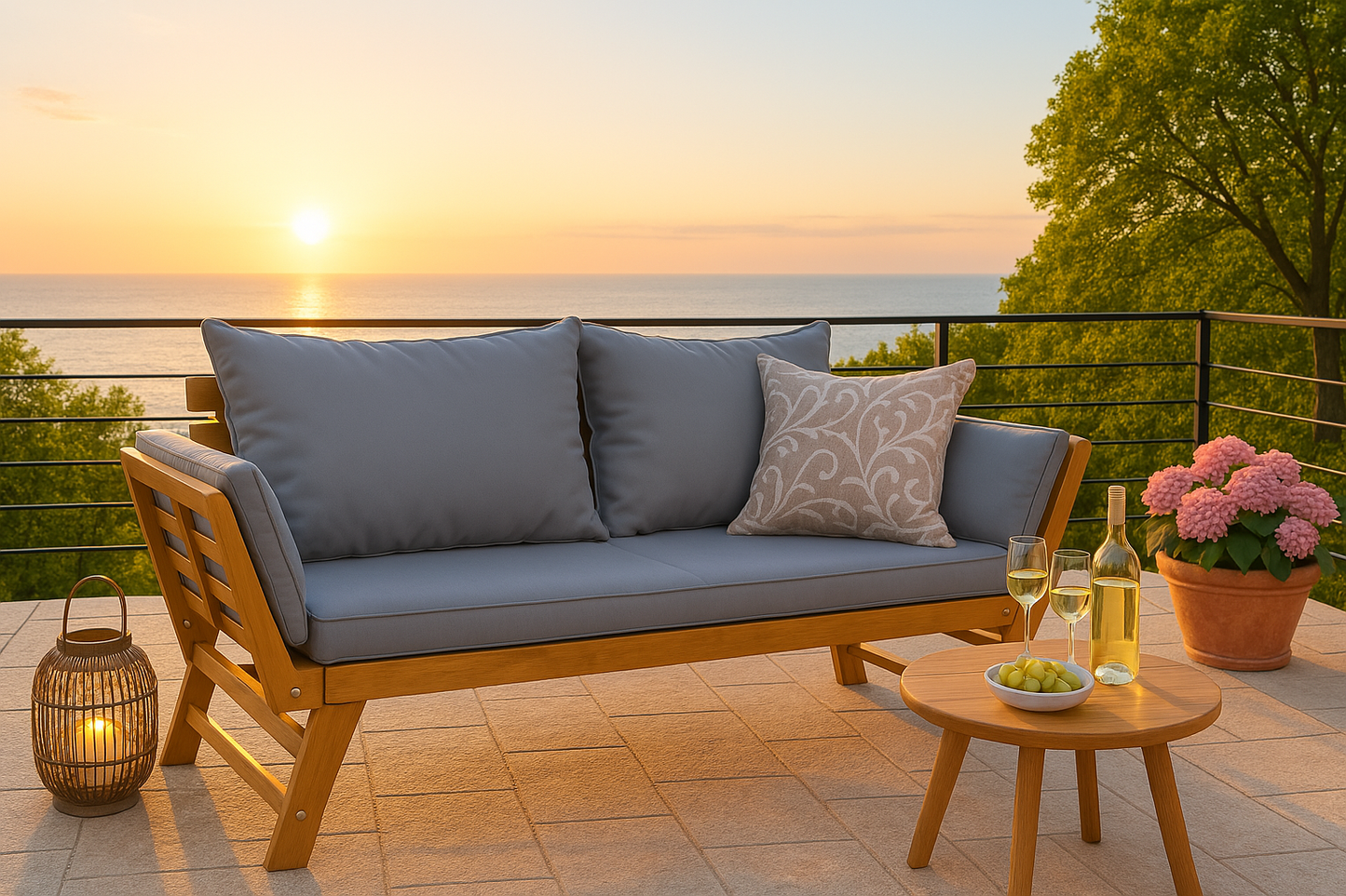 Trevano™ 3-in-1 Wooden Sofa Bed – Style, Flexibility and Function in One