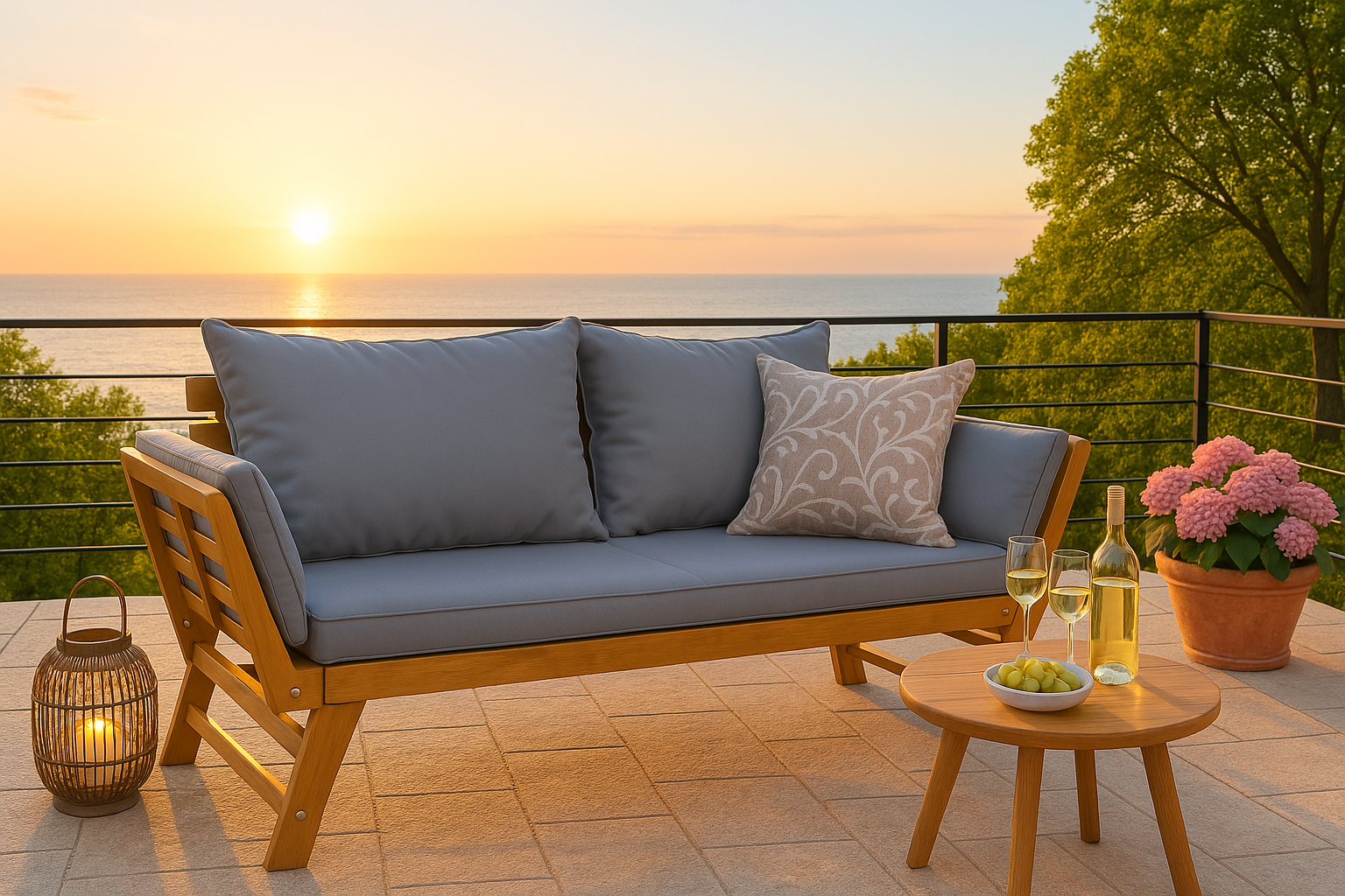 Trevano™ 3-in-1 Wooden Sofa Bed – Style, Flexibility and Function in One