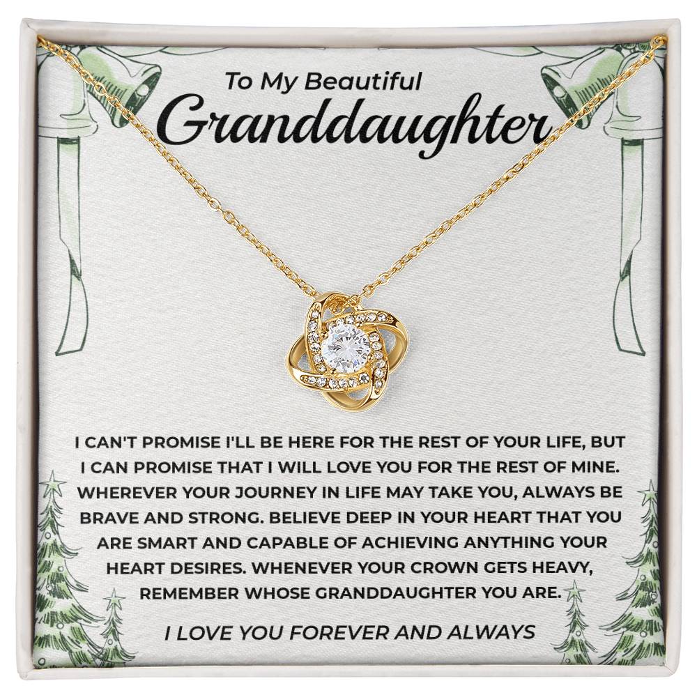 To My Granddaughter - Love Knot Necklace