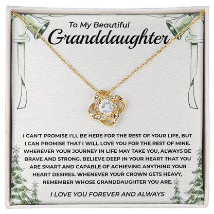 To My Granddaughter - Love Knot Necklace