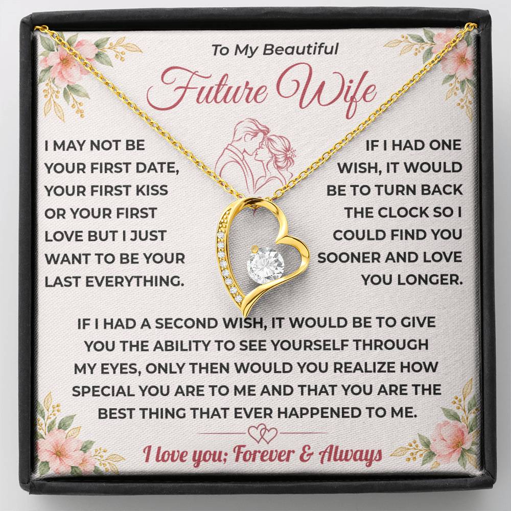 Future Wife Gift, "Best Thing That Ever Happened To me" Heart Necklace