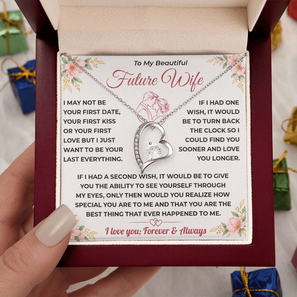 Future Wife Gift, "Best Thing That Ever Happened To me" Heart Necklace