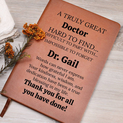 Personalized Thank You Journal Gift for a Doctor