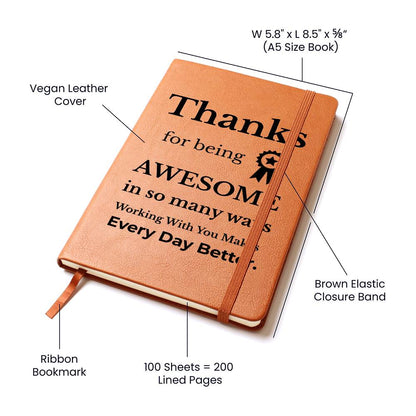 Thanks for Being Awesome  - Coworker Appreciation Journal
