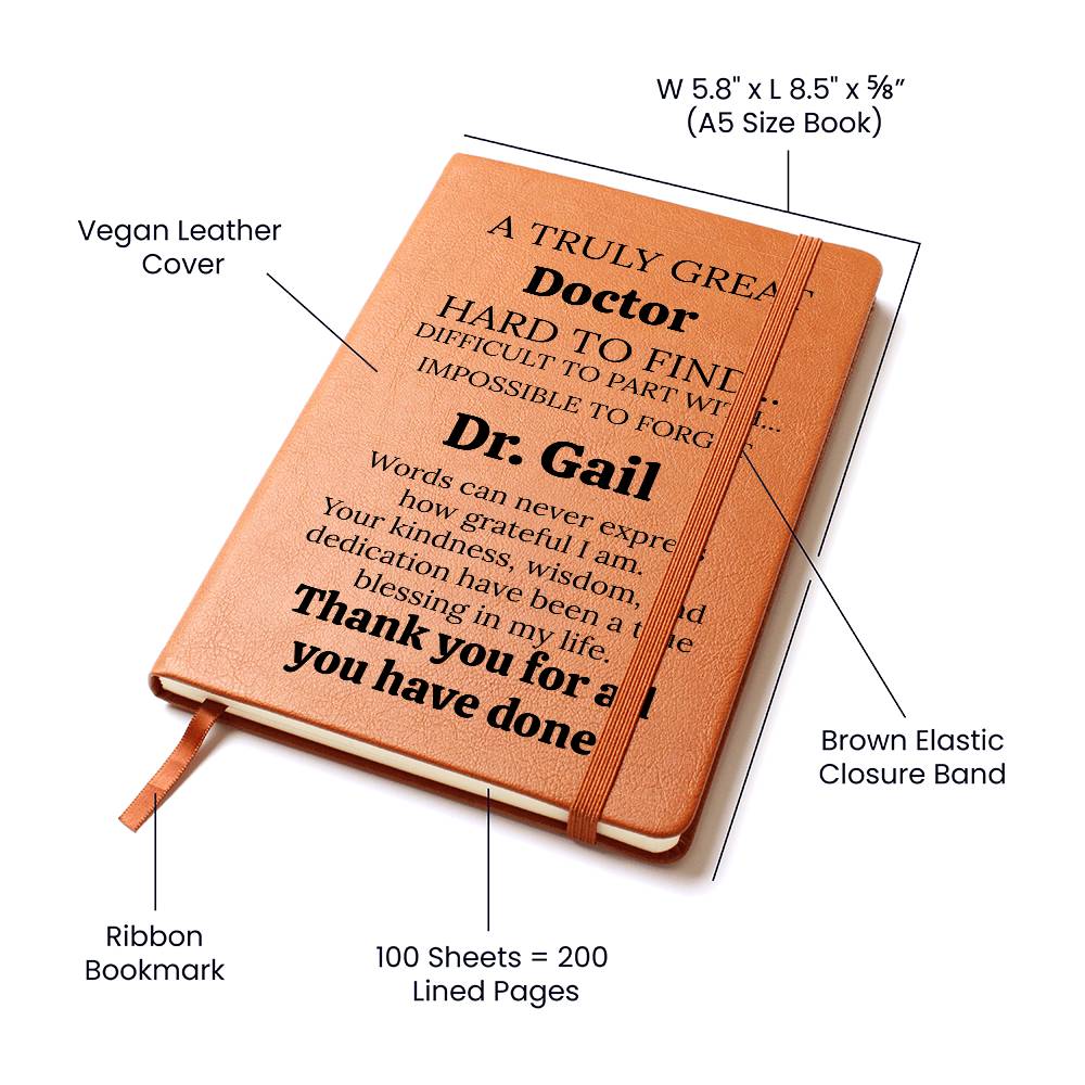 Personalized Thank You Journal Gift for a Doctor