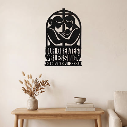 Blessed Family Christian Metal Sign | Our Greatest Blessing
